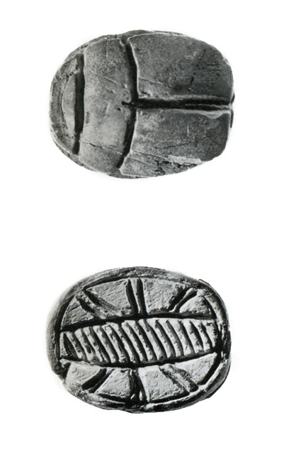 Scarab, seen from above and below