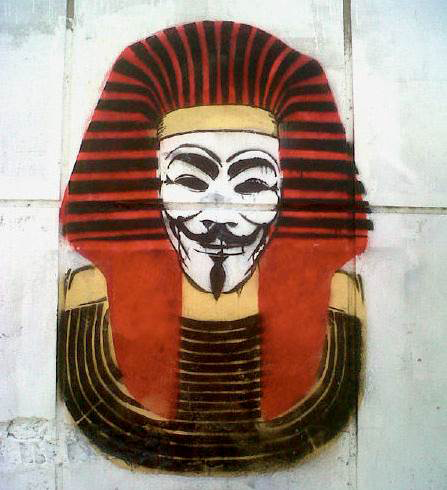 Marwan Shahin, Guy Fawkes mask Anonymous