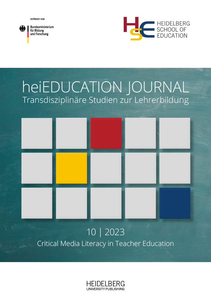 Cover von 'Nr. 10 (2023): Critical Media Literacy in Teacher Education'