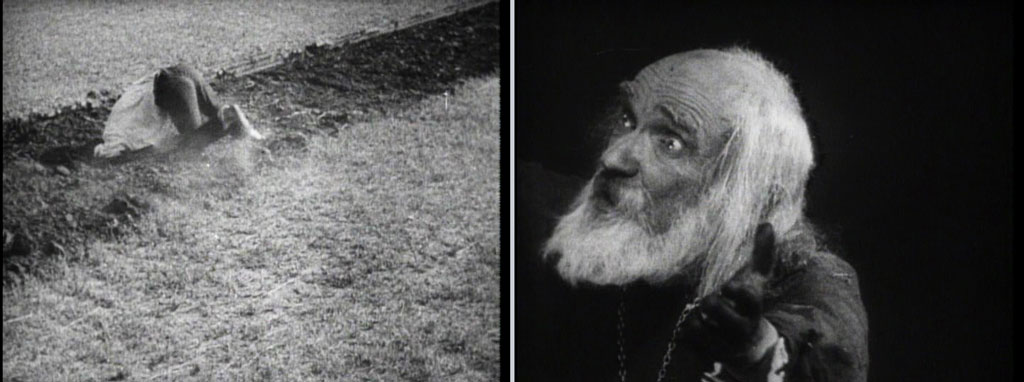 two stills from Dovzhenko's Earth