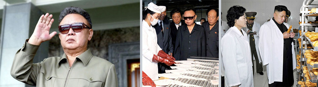 Triptych: Kim Jong-il and Kim Jong-un