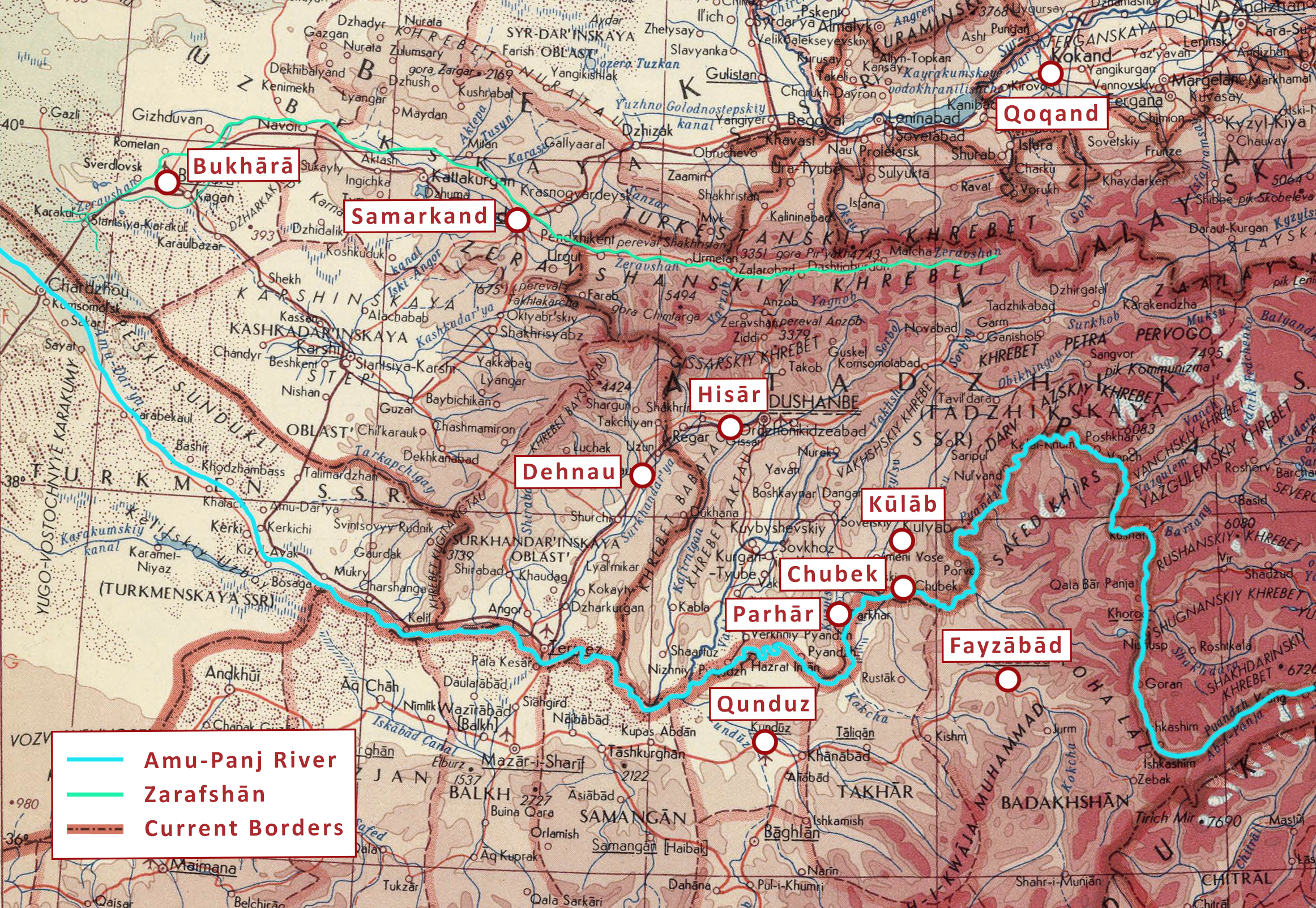 Map of Eastern Bukhara