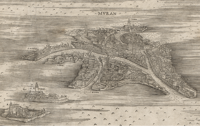 Woodcut map of Venice