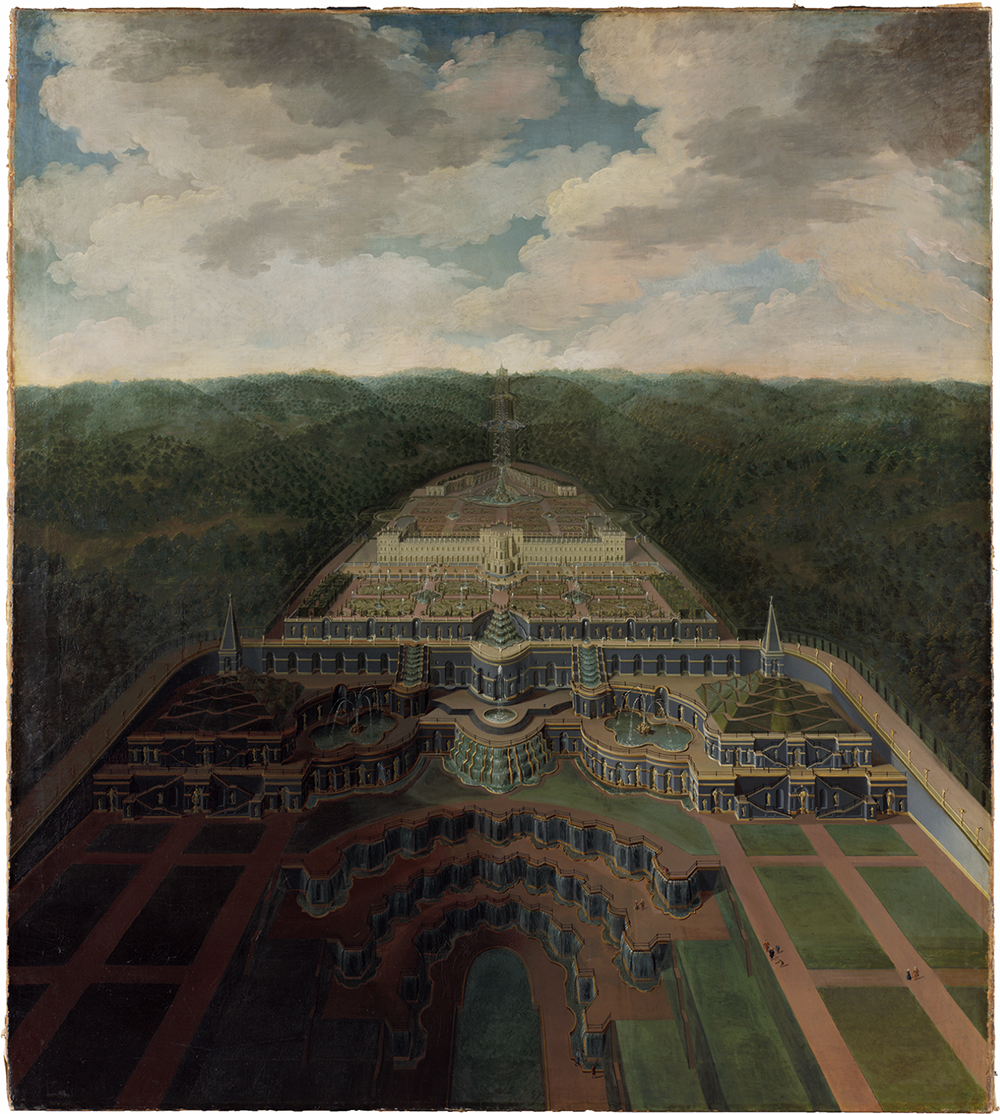 Deutsch: Schloss Versalles im Jahr 1668; Öl auf Leinwand, Château