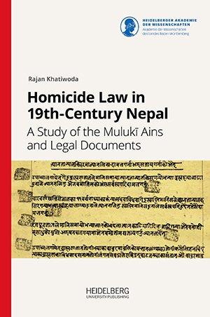 Cover 'Homicide Law in 19th-Century Nepal: A Study of the Mulukī Ains and Legal Documents'