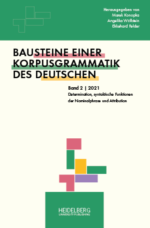 Cover: Bausteine einer Korpusgrammatik des Deutschen